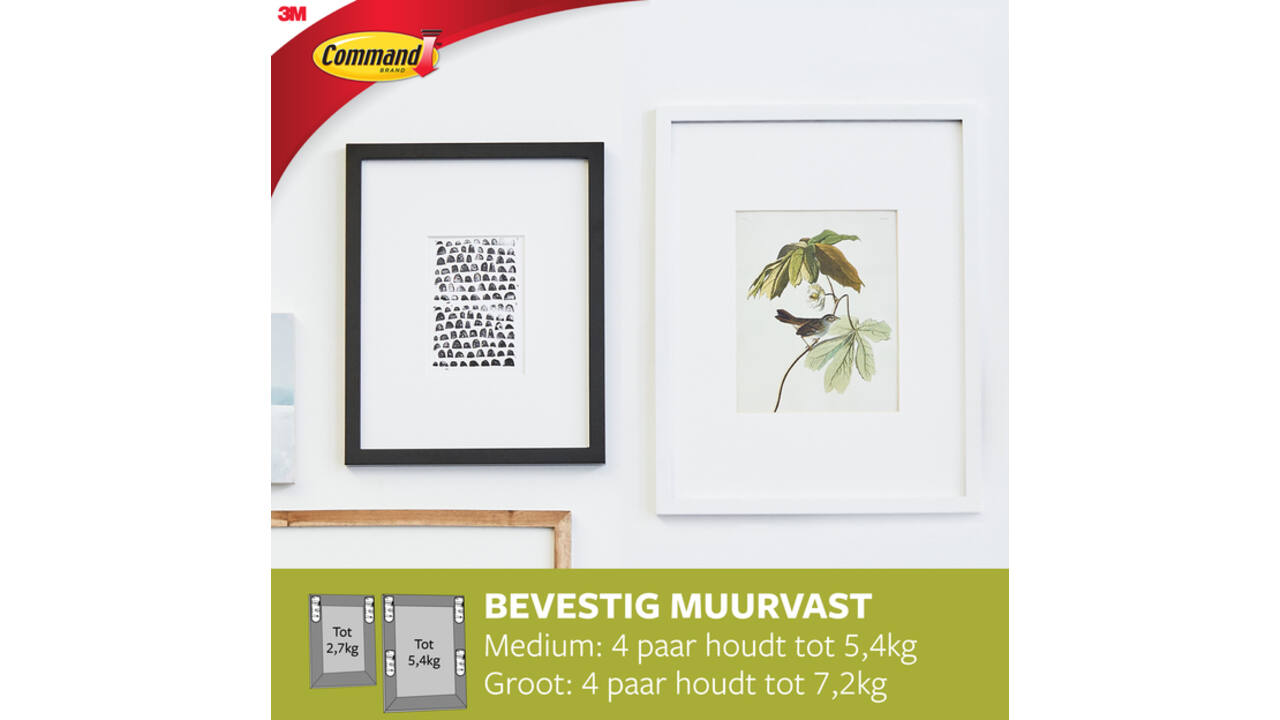 Bevestigingsstrip Command middelgroot klik vast 5,4kg wit