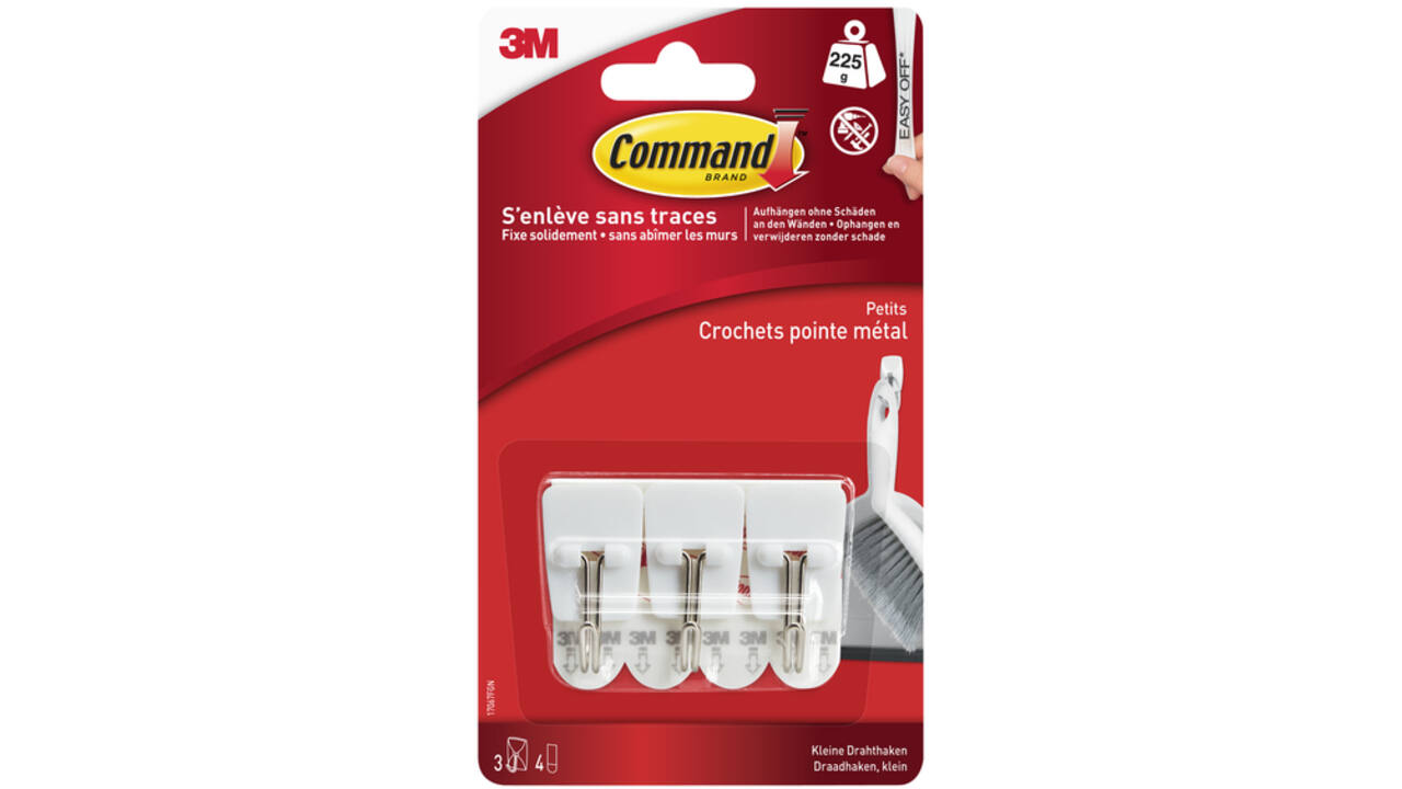 Draadhaak Command incl bevestigingsstrip 3 stuks