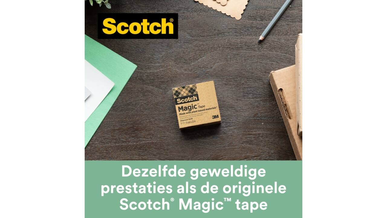 Plakband Scotch Magic 900 19mmx33m onzichtbaar mat