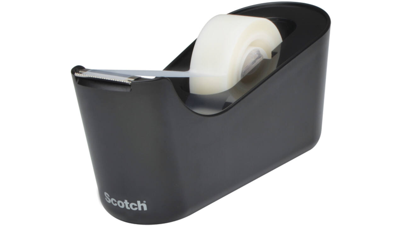 Plakbandhouder Scotch C18 zwart + 1 rol magic tape 19mmx33m