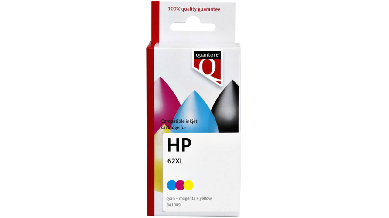 Inktcartridge Quantore alternatief tbv HP C2P07AE 62XL kleur