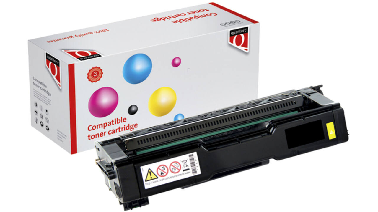 Toner Quantore alternatief tbv Ricoh 407719 geel