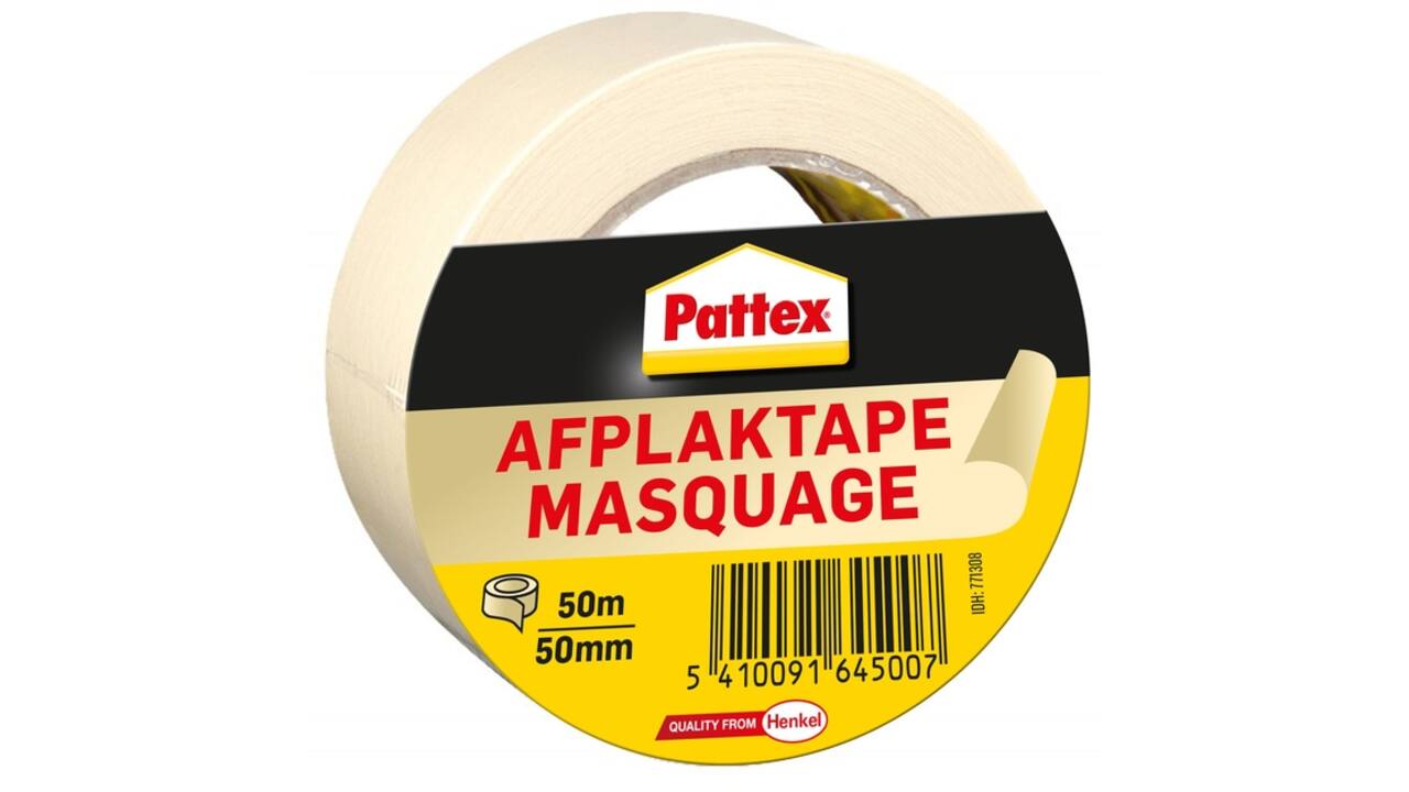 Afplaktape Pattex 50mmx50m creme