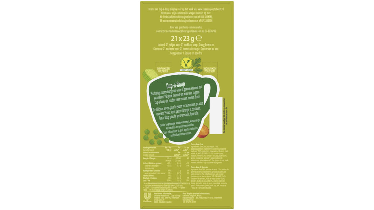 Cup-a-Soup Unox erwtensoep 175ml