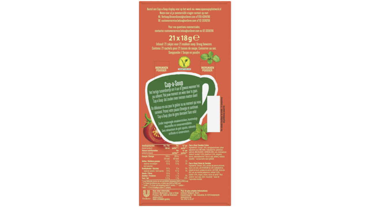 Cup-a-Soup Unox tomaten crème 175ml
