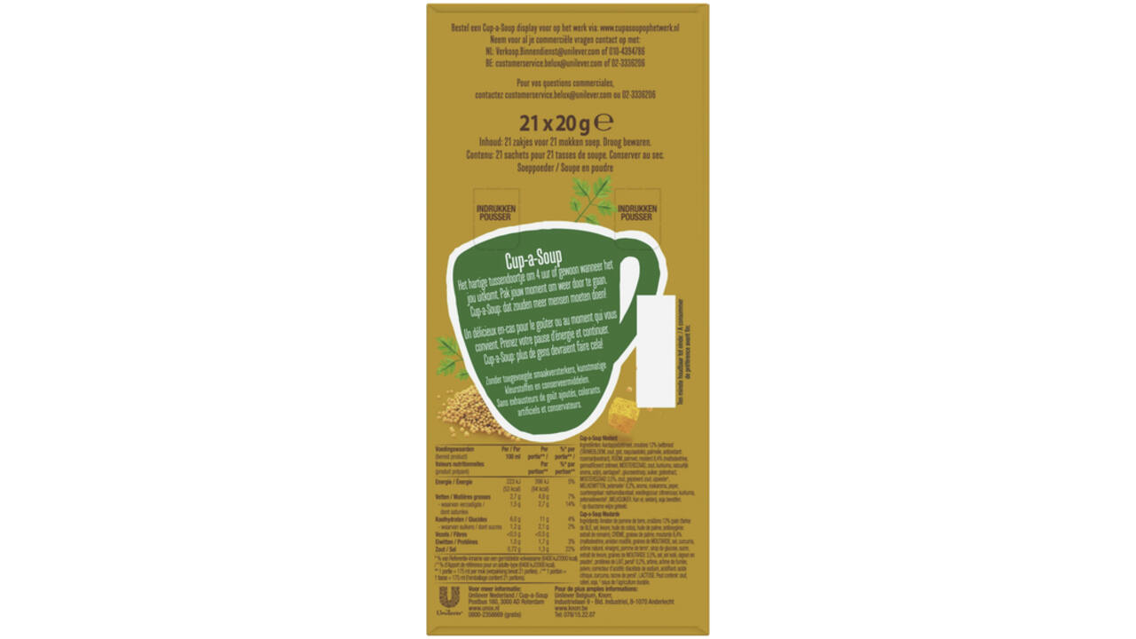 Cup-a-Soup Unox mosterd 175ml