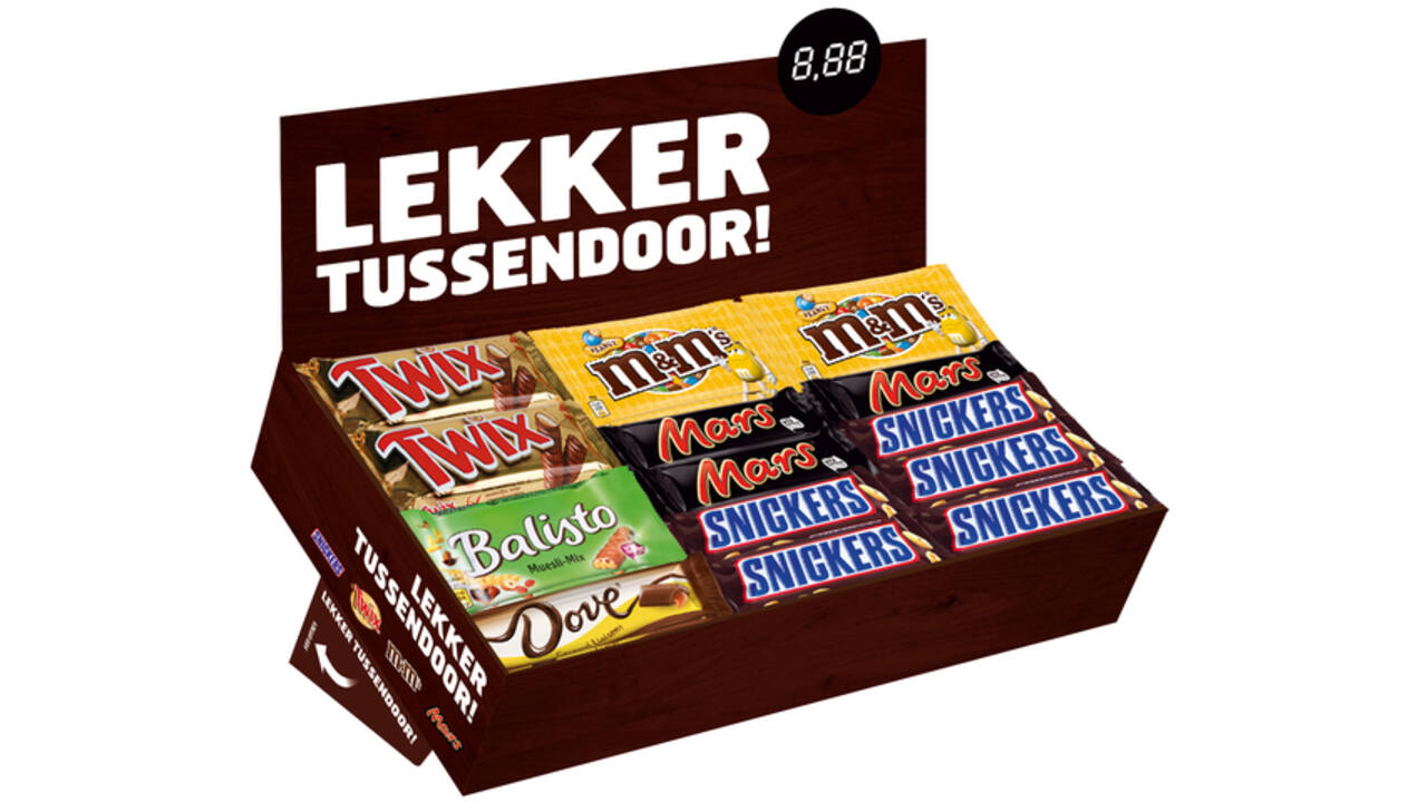 Snoep verzameldoos Mars Snickers Twix M&M Balisto Dove