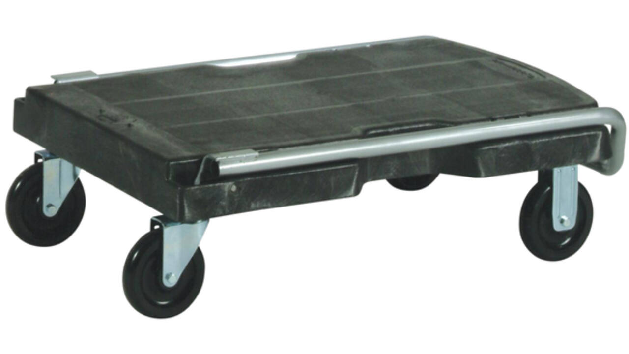 Transportkar Rubbermaid Triple Trolley inklapbaar 225kg zwart