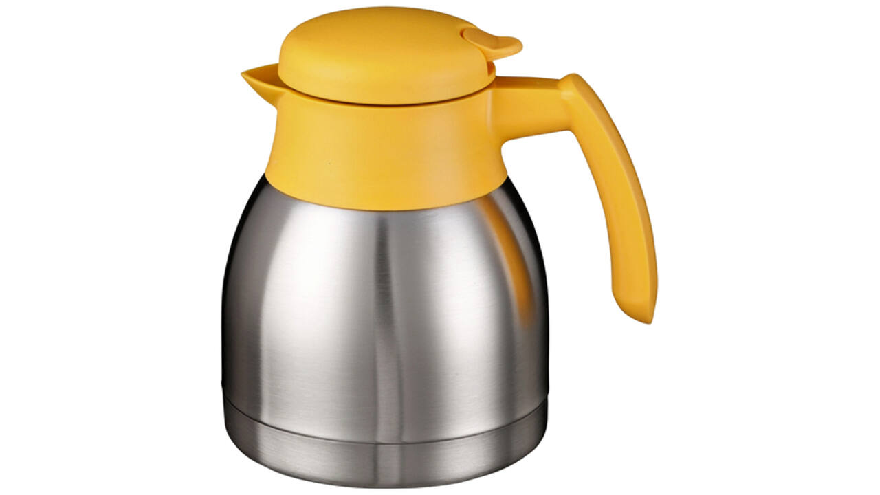 Thermoskan Bravilor dubbelwandig 1 liter RVS geel