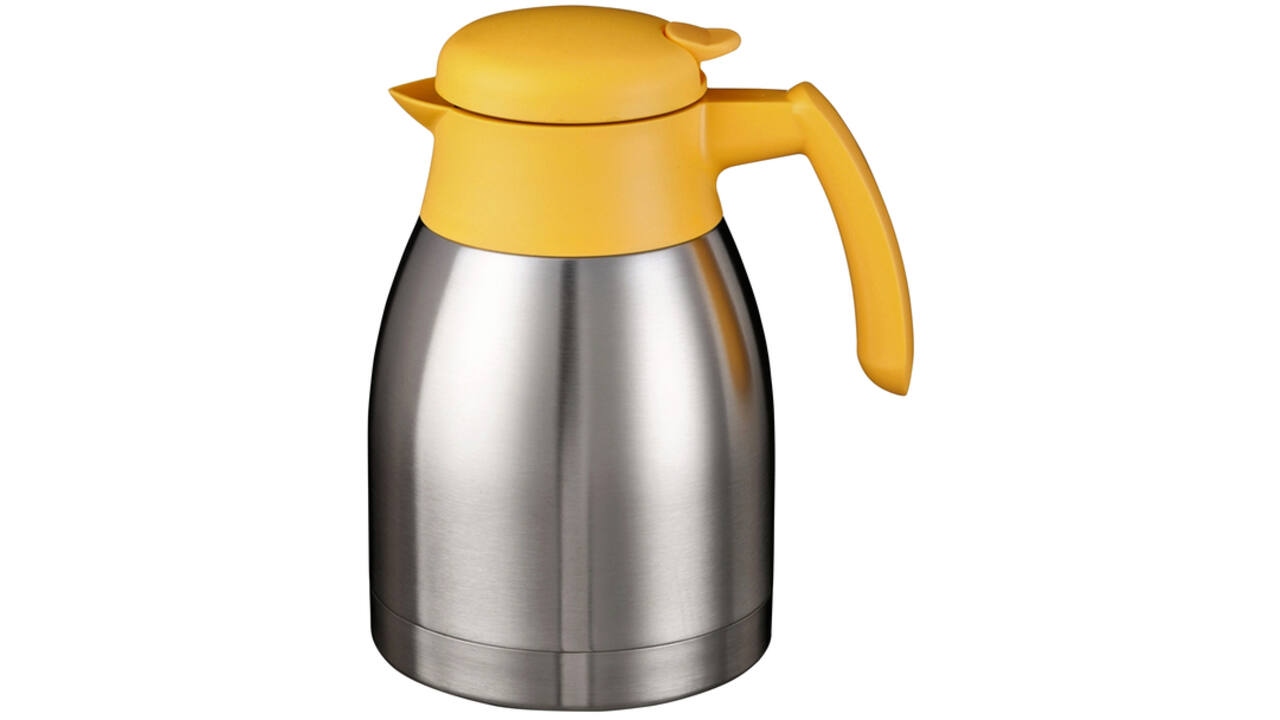 Thermoskan Bravilor dubbelwandig 1.5 liter RVS geel