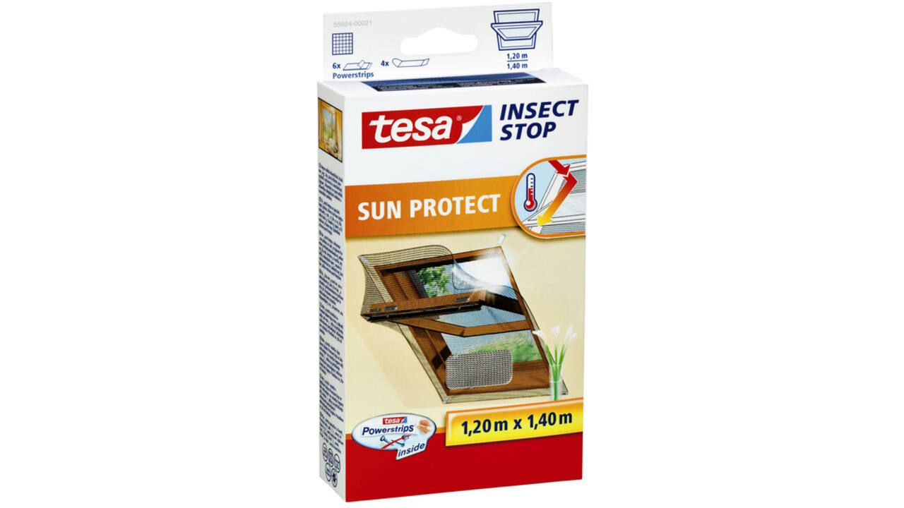 Insectenhor tesa® Insect Stop Klittenband voor dakramen 1,2x1,4m antraciet