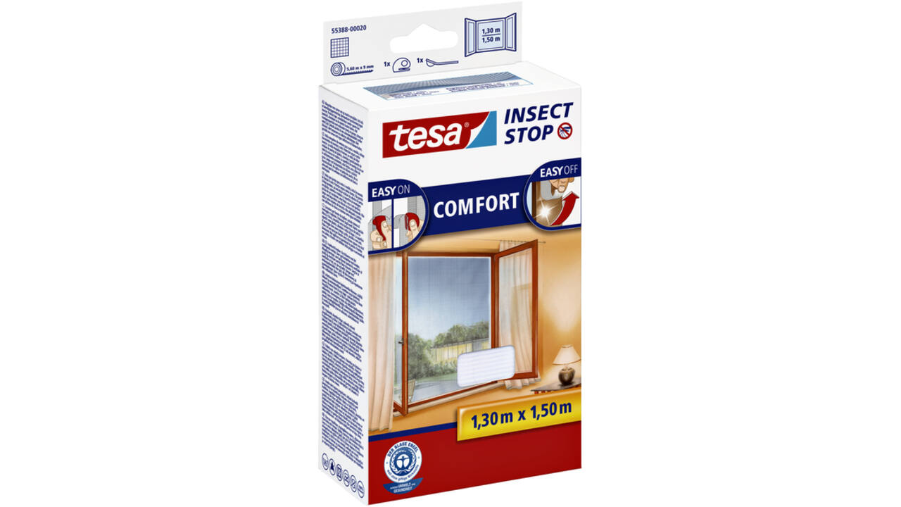 Insectenhor tesa® Insect Stop COMFORT raam 1,3x1,5m wit