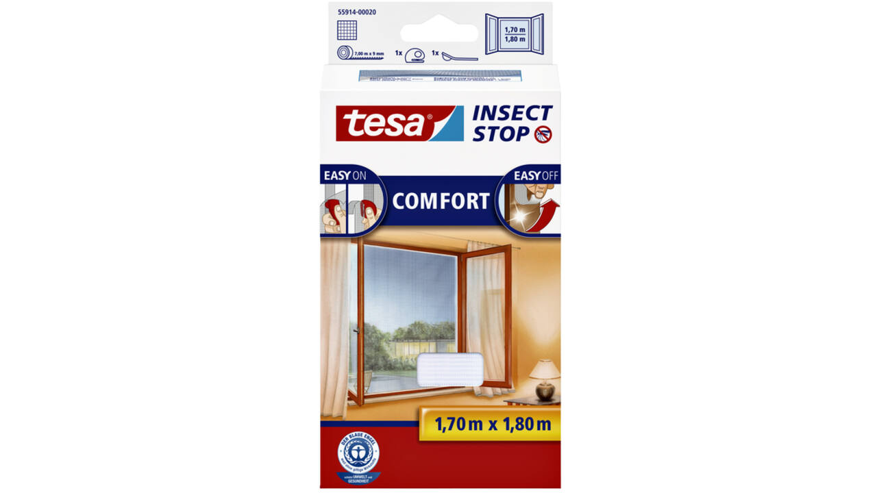 Insectenhor tesa® Insect Stop COMFORT raam 1,7x1,8m wit