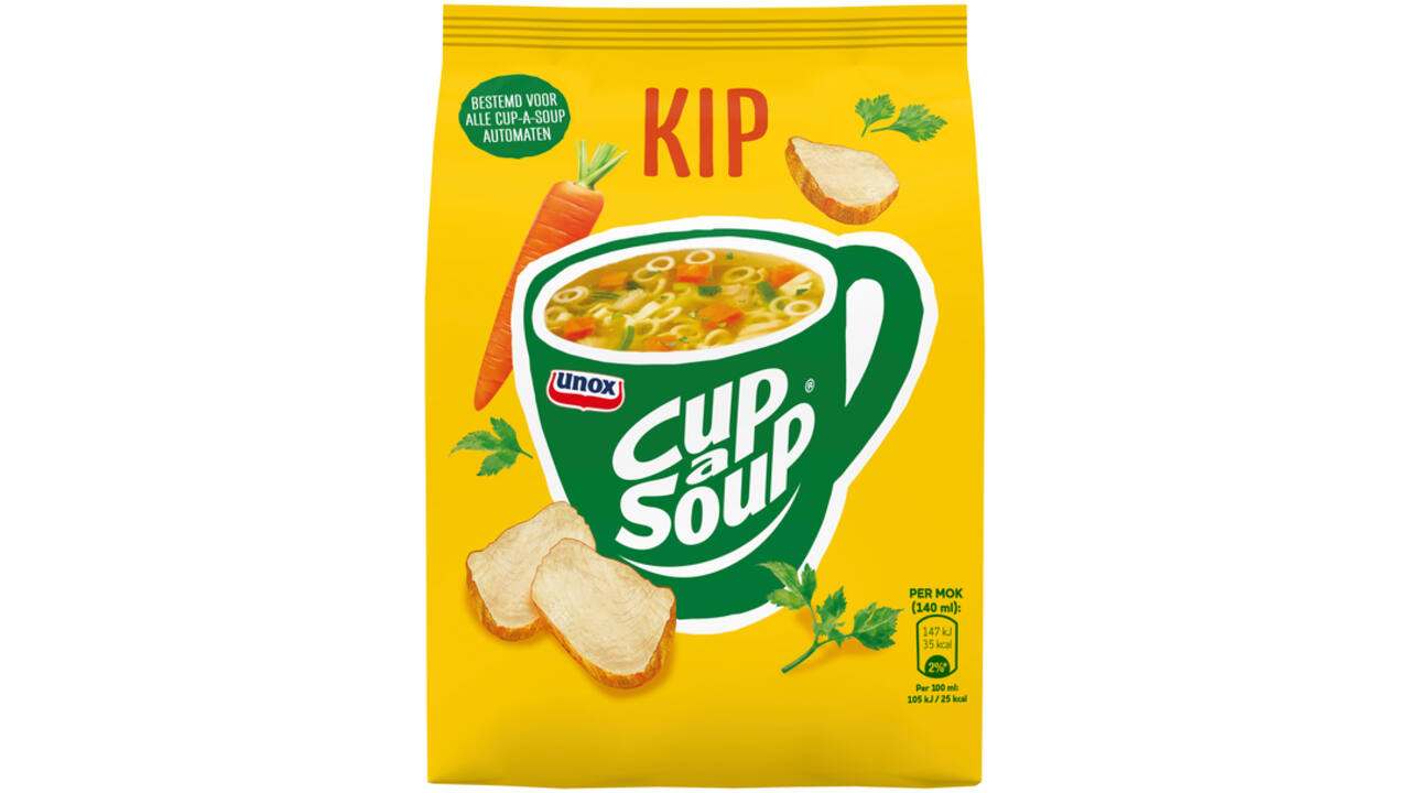 Cup-a-Soup Unox machinezak kip 140ml
