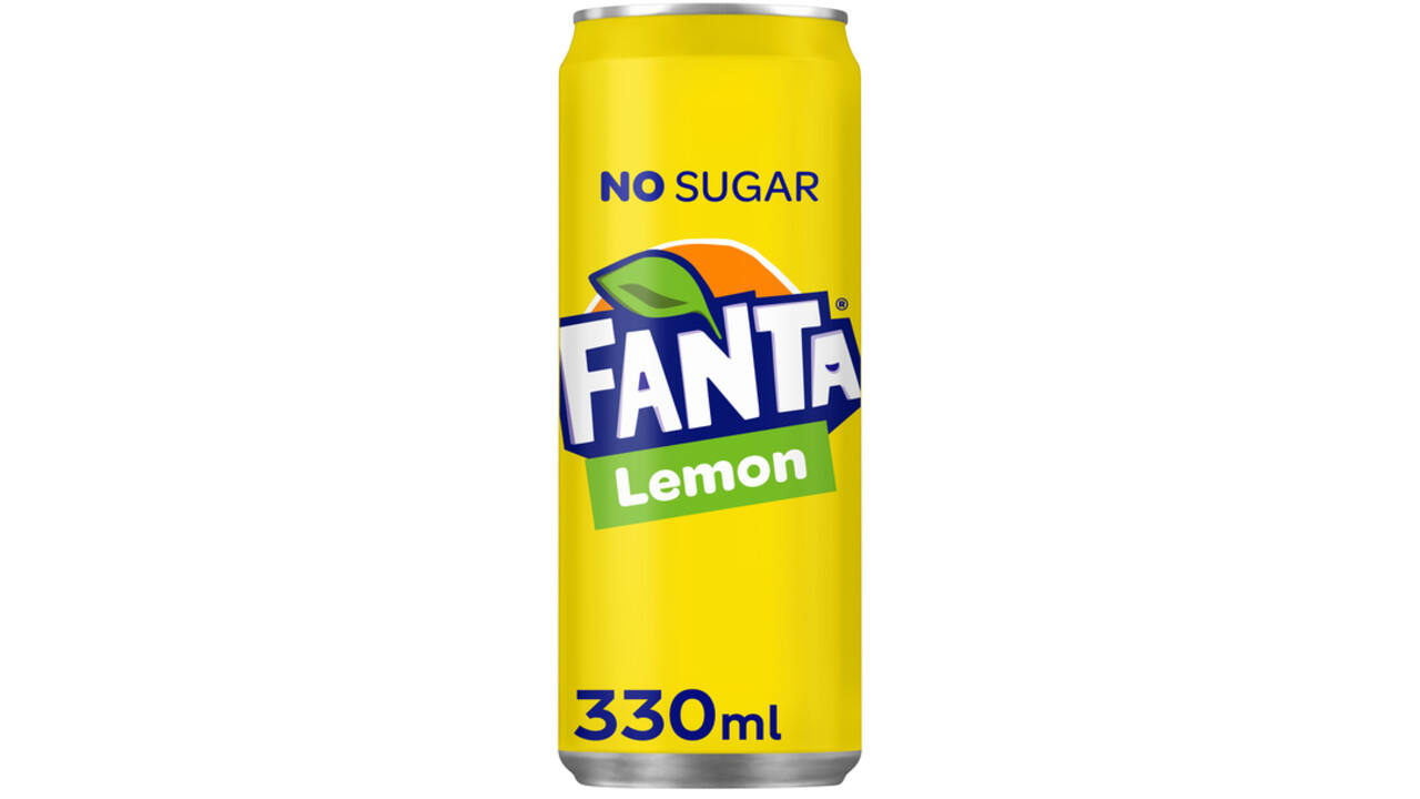 Frisdrank Fanta lemon zero blik 330ml