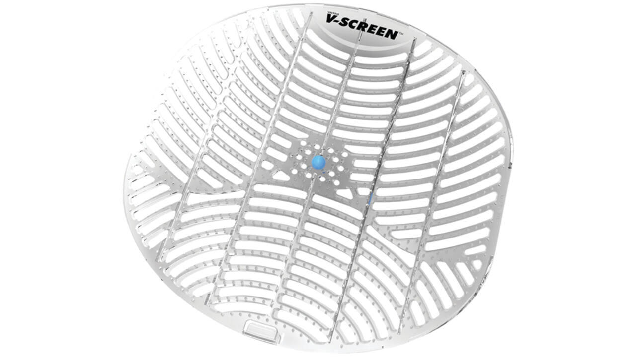 Urinoirmat V-screen Cool Mint 178x178mm lichtgrijs