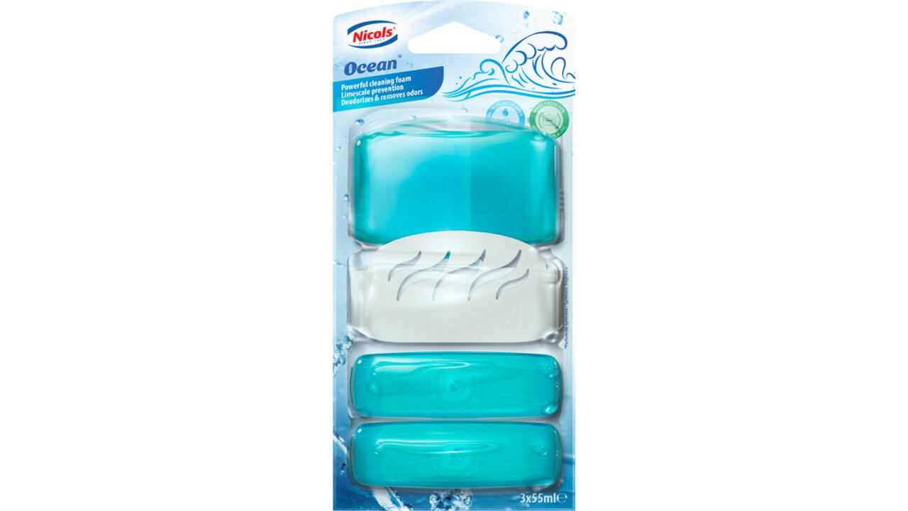 Toiletblok Air plus ocean 55ml met houder