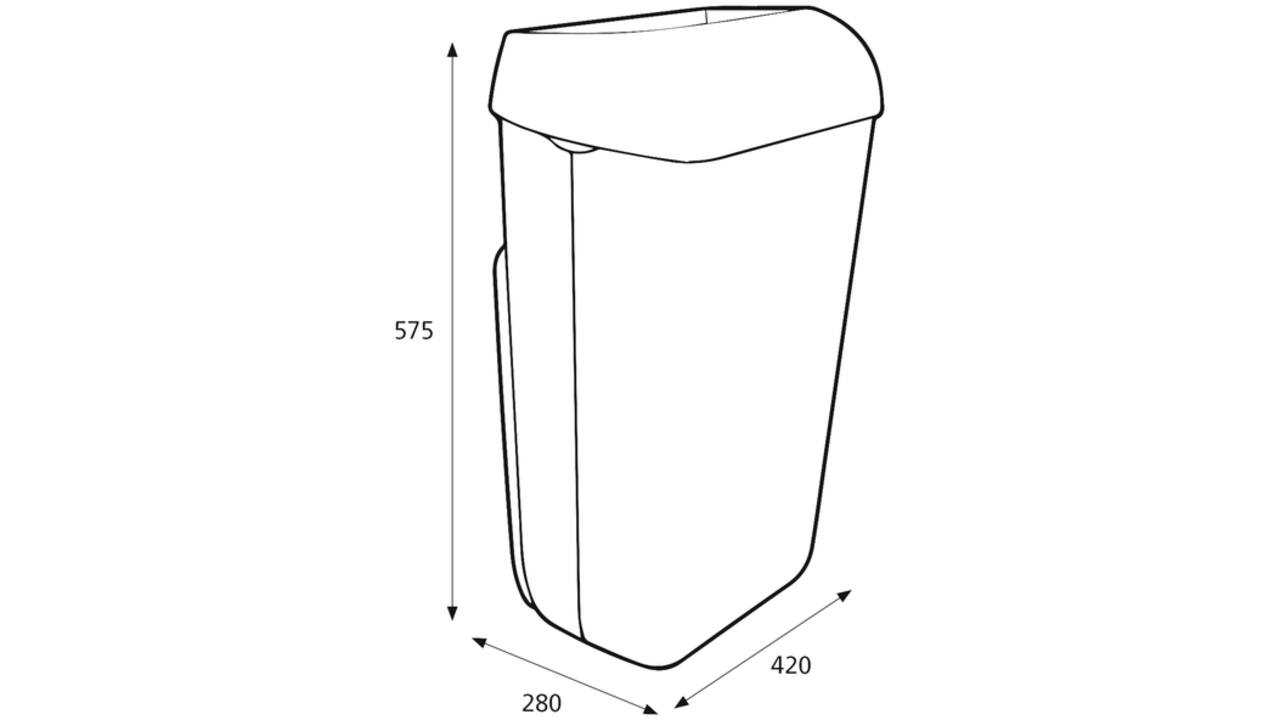 Afvalbak Katrin 91912 50liter wit
