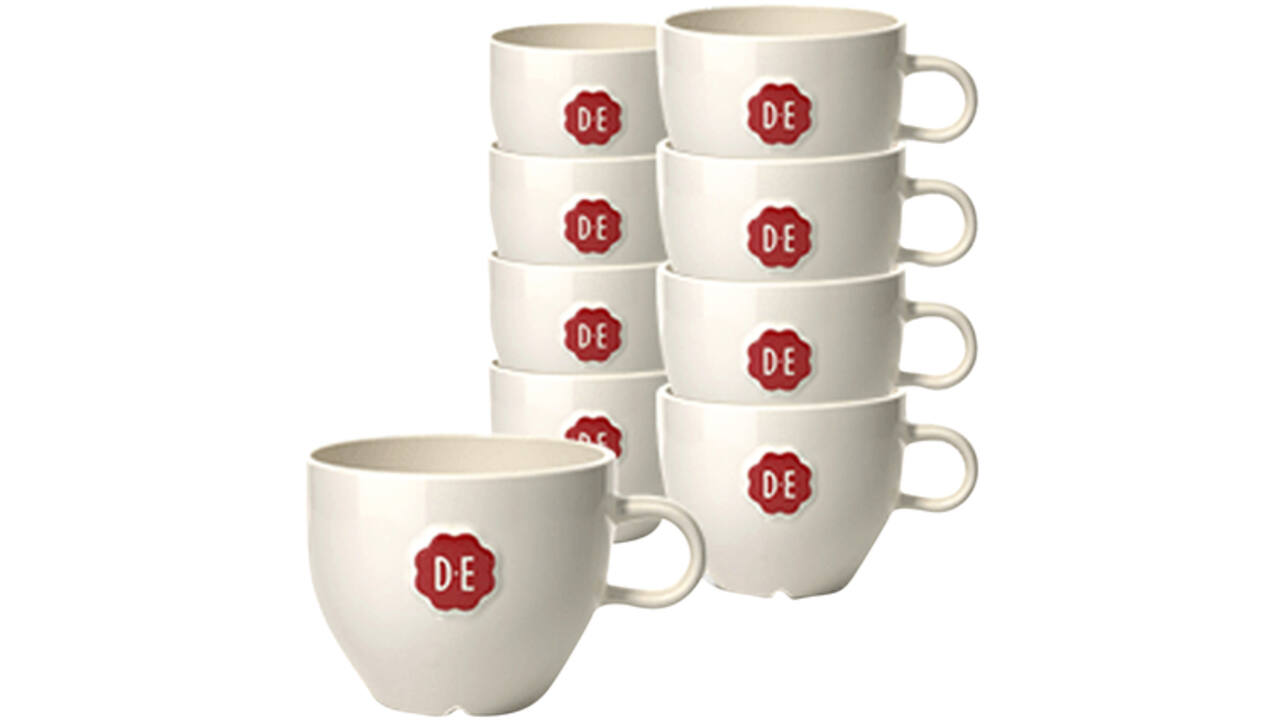 Kopje Douwe Egberts cappuccino 180ml wit