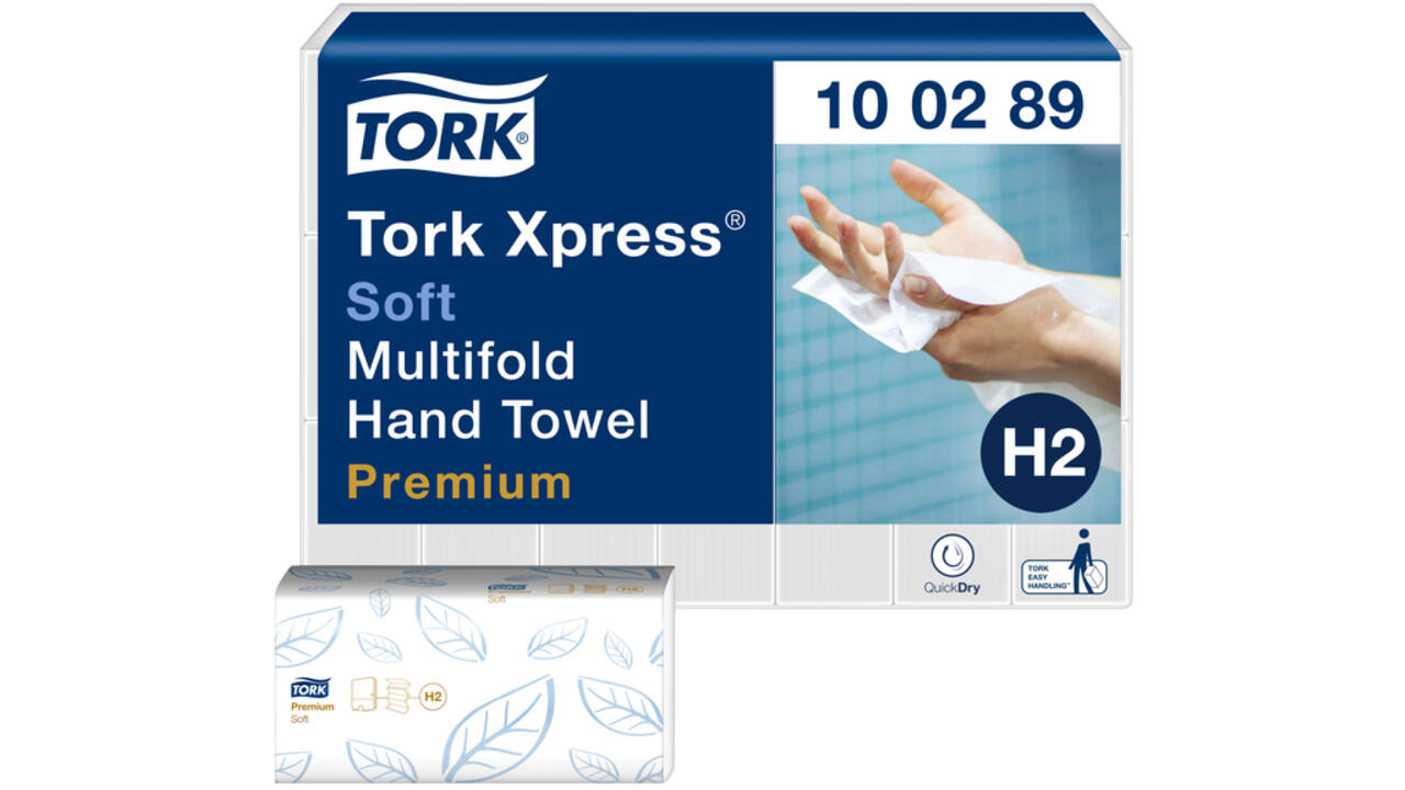 Handdoek Tork Xpress H2 multifold Premium 2-laags wit 100289