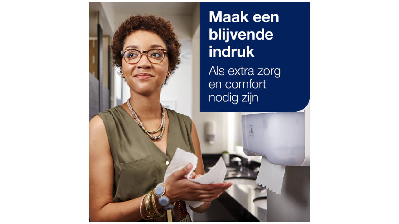 Handdoekrol Tork Matic H1 premium 100m 2 laags wit 290016