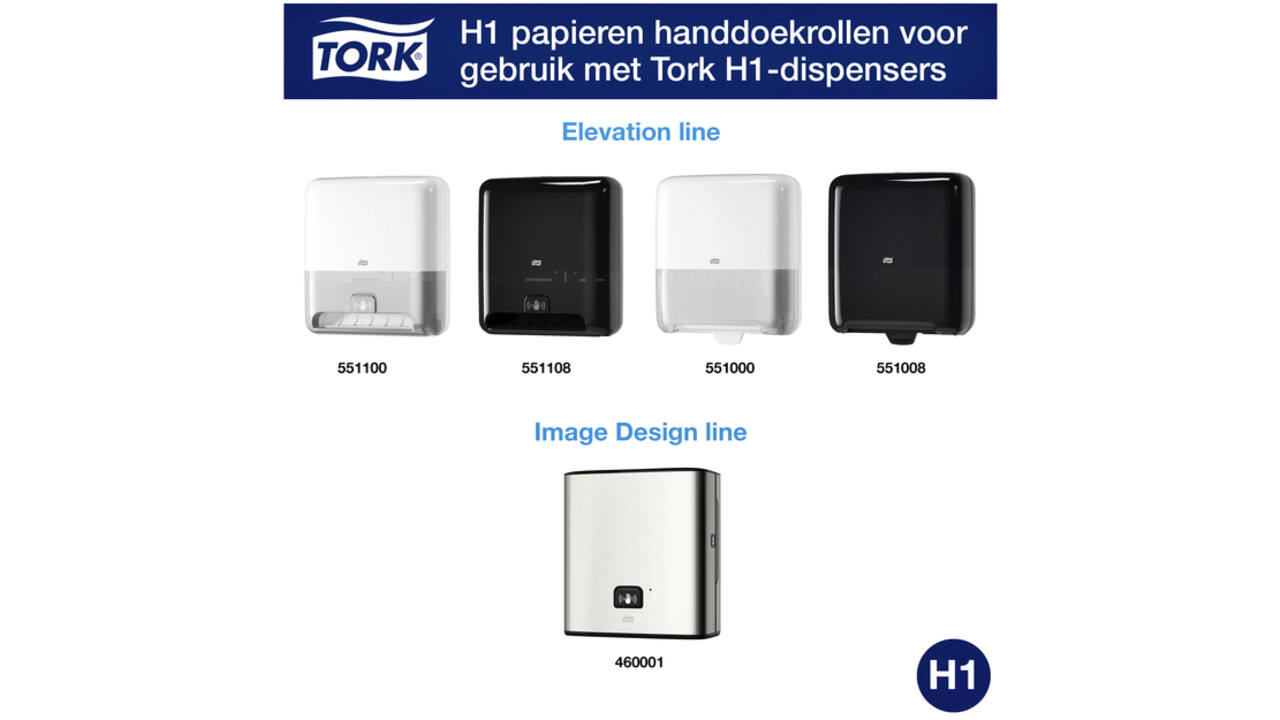 Handdoekrol Tork Matic H1 advanced 2-laags scheurbestendig 150m wit 290067
