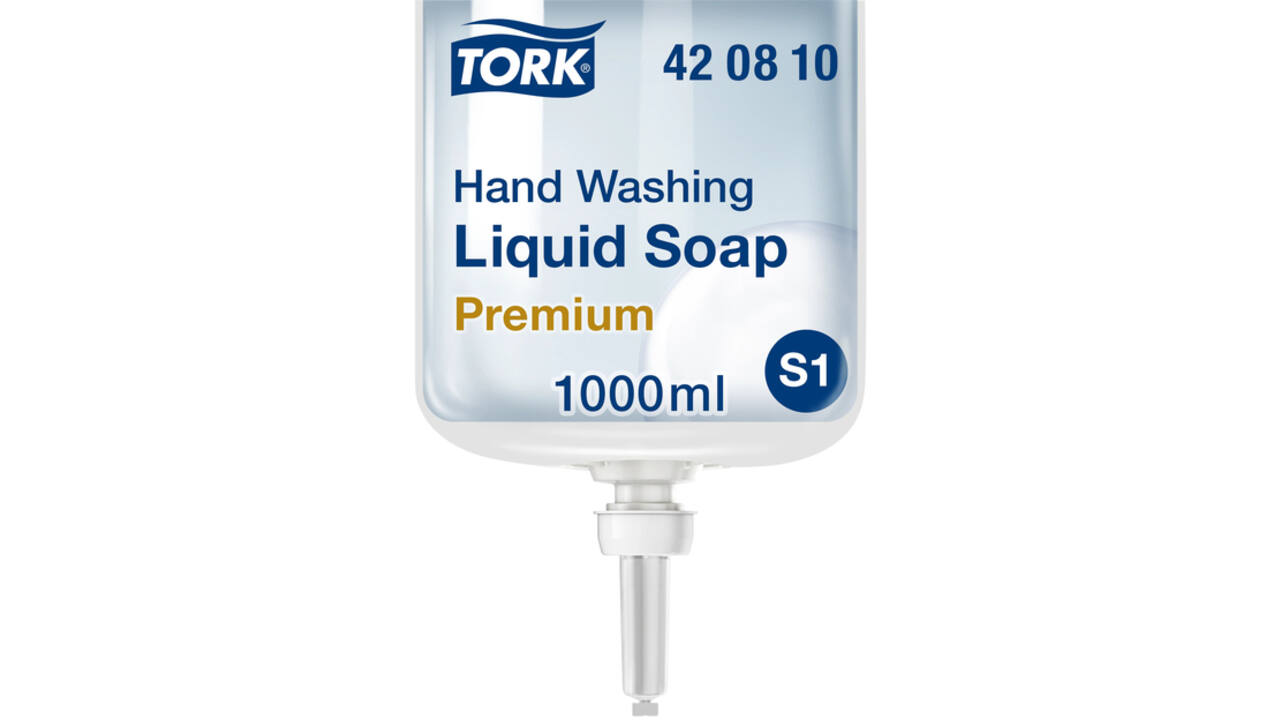 Handzeep Tork S1 Premium vloeibaar ongeparfumeerd 1000ml 420810