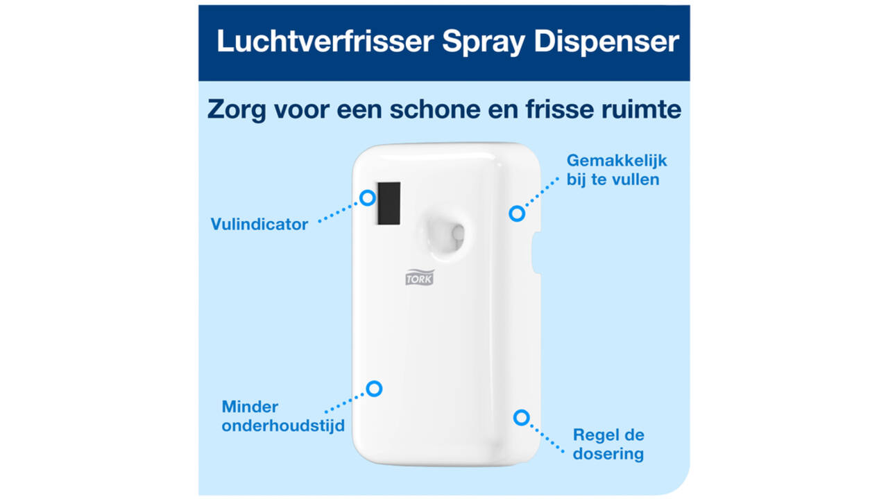 Luchtverfrisserdispenser Tork A1 Elevation wit 562000