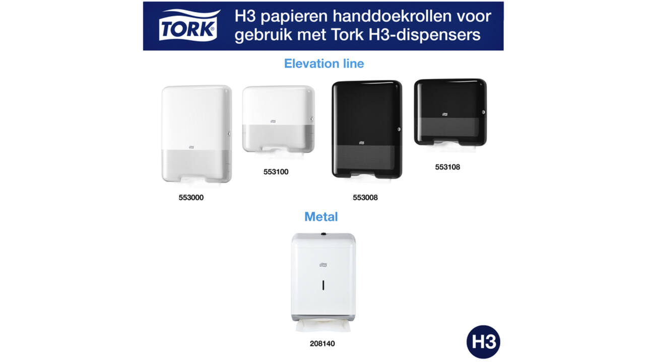 Handdoek Tork H3 Advanced Z-gevouwen 2-laags wit 290163