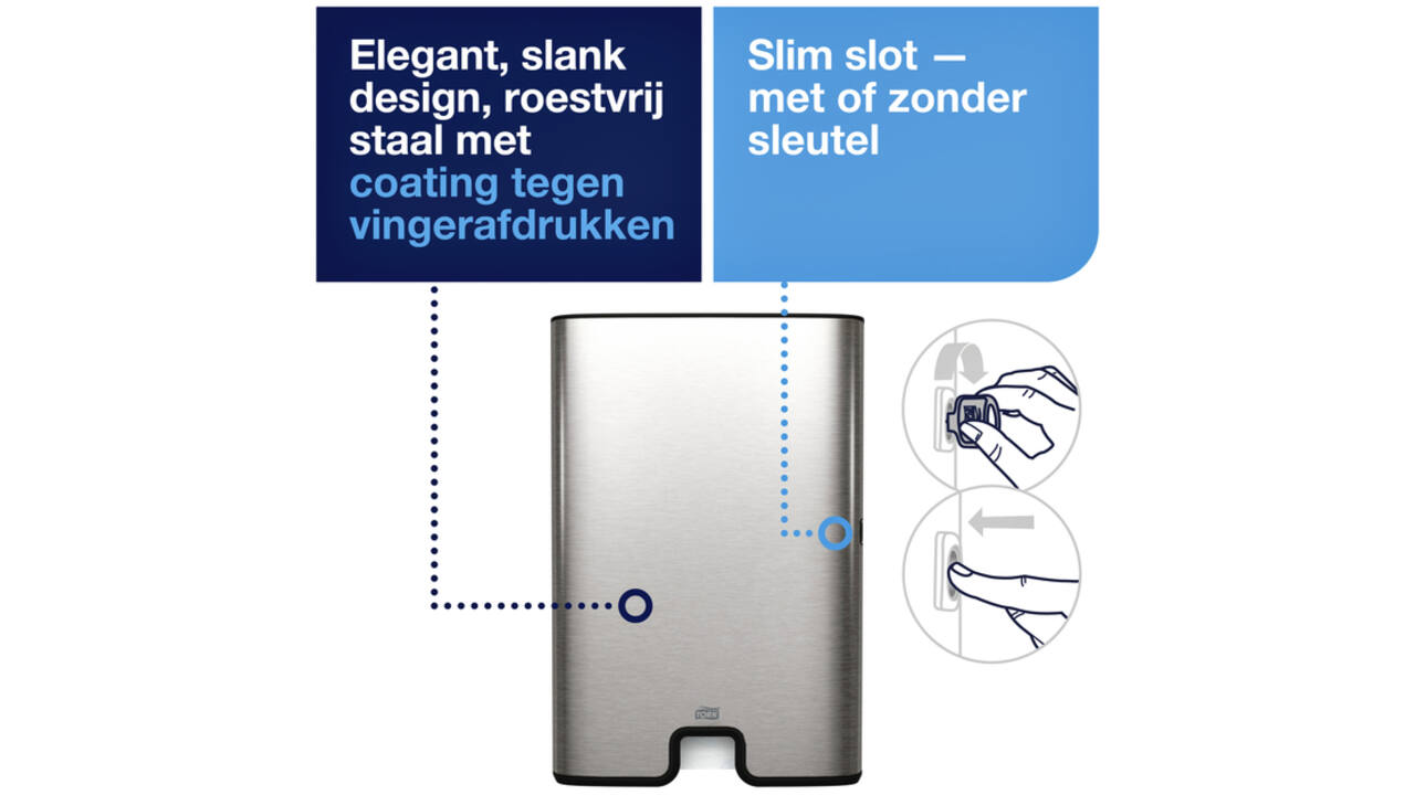 Dispenser Tork Image Xpress multifold H2 vel-voor-vel dosering rvs 460004