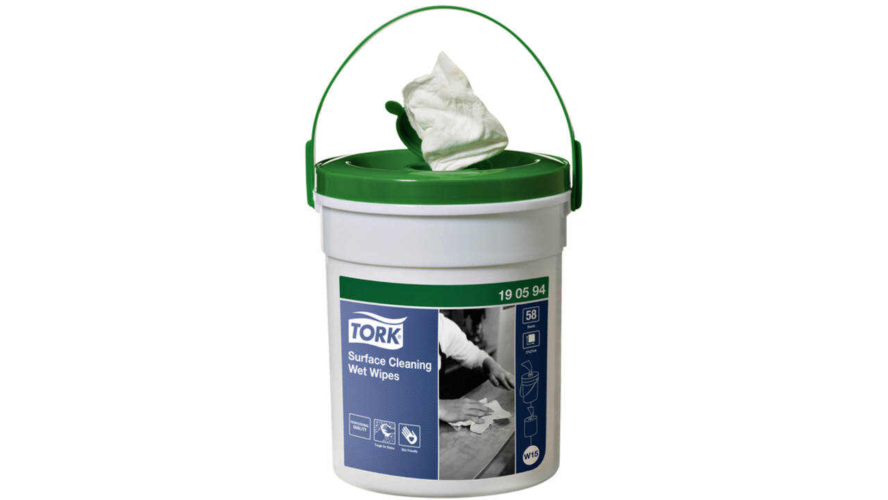 Reinigingsdoekjes Tork Surface W15 sterke textuur wit 190594