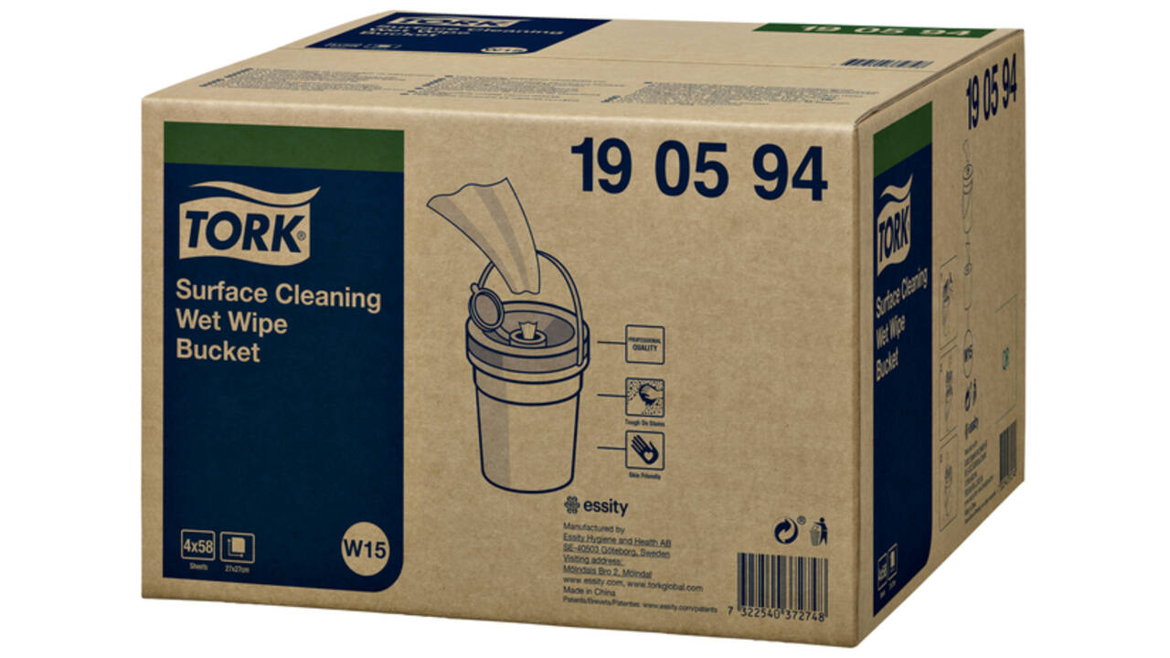 Reinigingsdoekjes Tork Surface W15 sterke textuur wit 190594