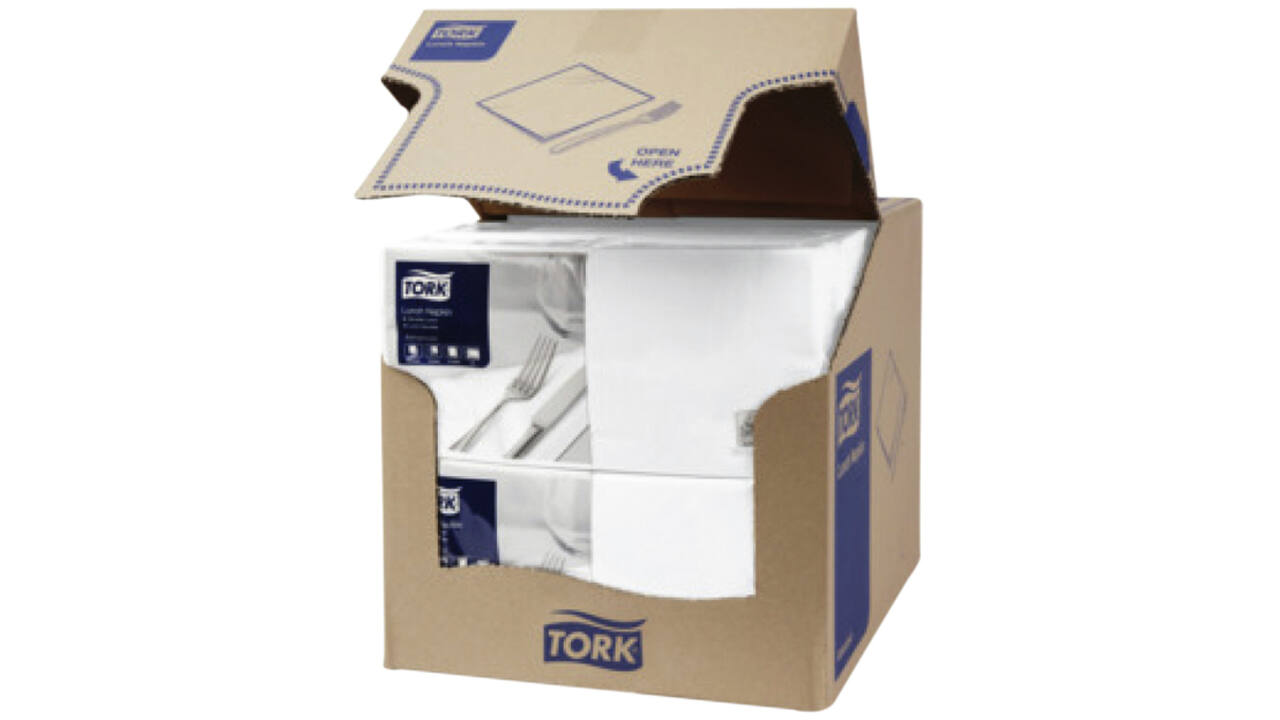 Servetten Tork 2-laags 1/4 gevouwen 200st wit 477149