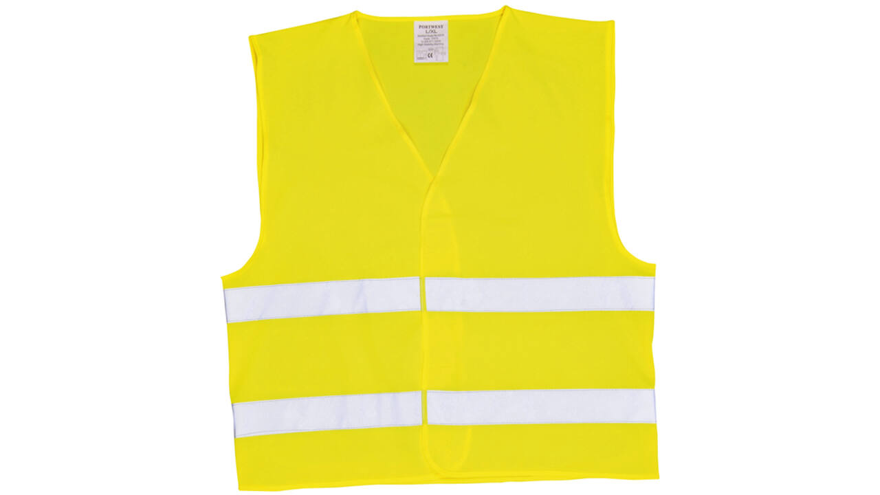 Veiligheidsvest Leina met opdruk "BHV " geel
