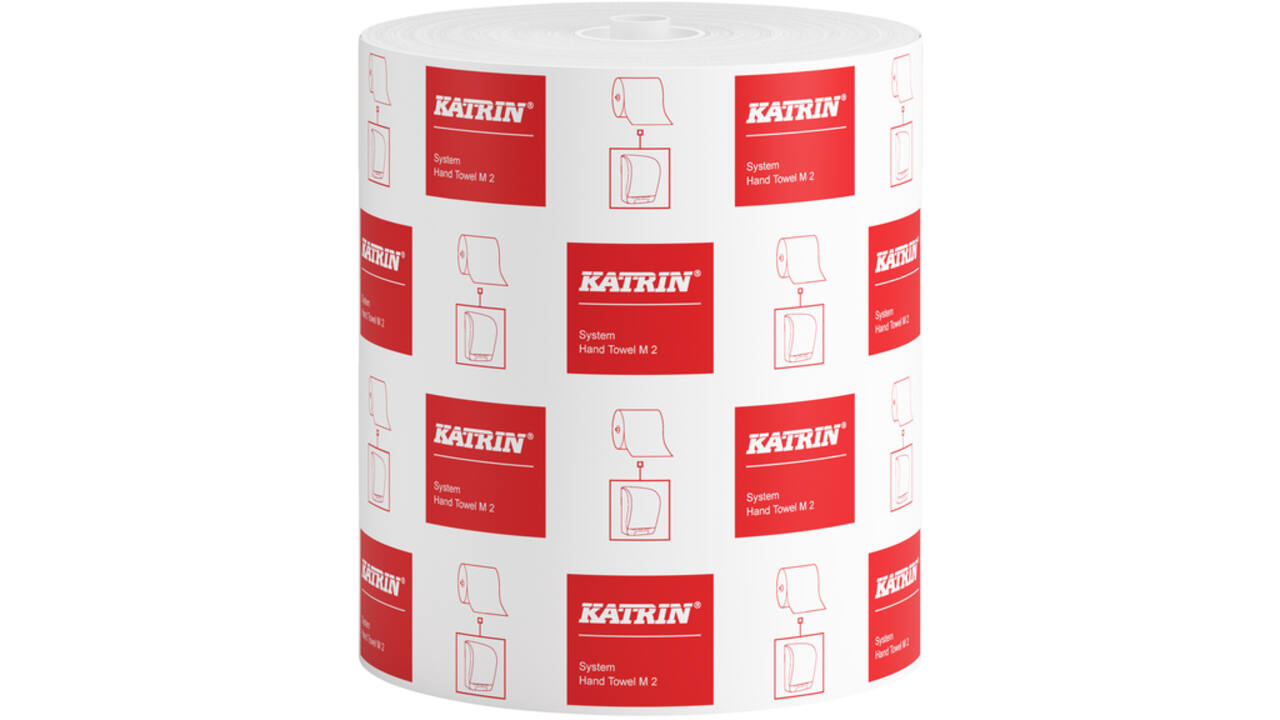 Handdoekrol Katrin 2-laags wit medium 160mx209mm