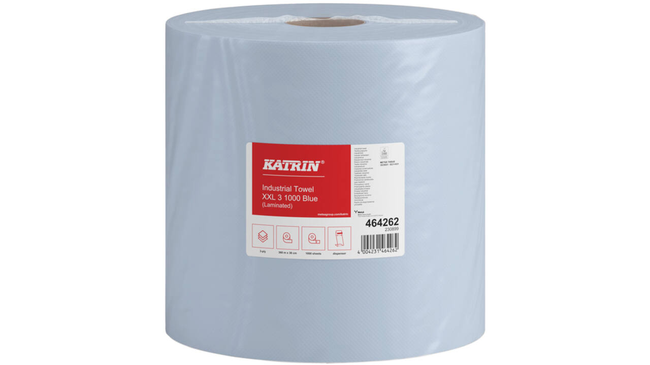Poetspapier Katrin 3-laags XXL 380mmx360m blauw