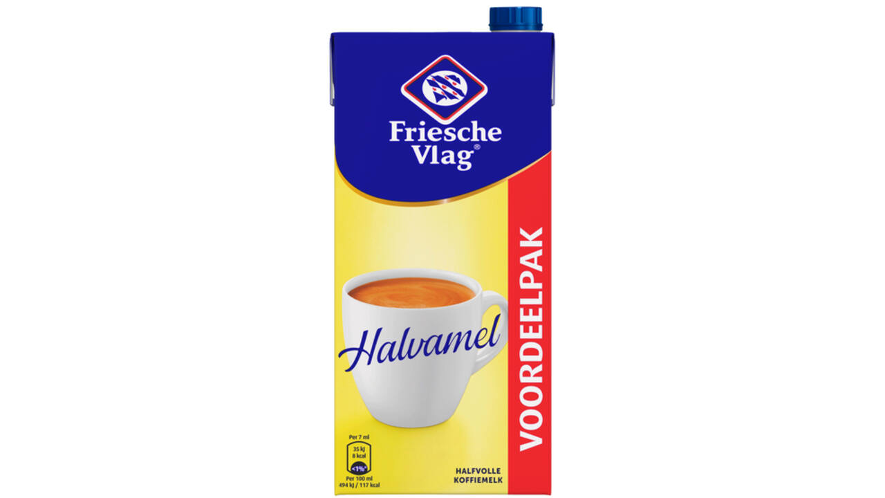 Koffiemelk Friesche Vlag halvamel 930ml