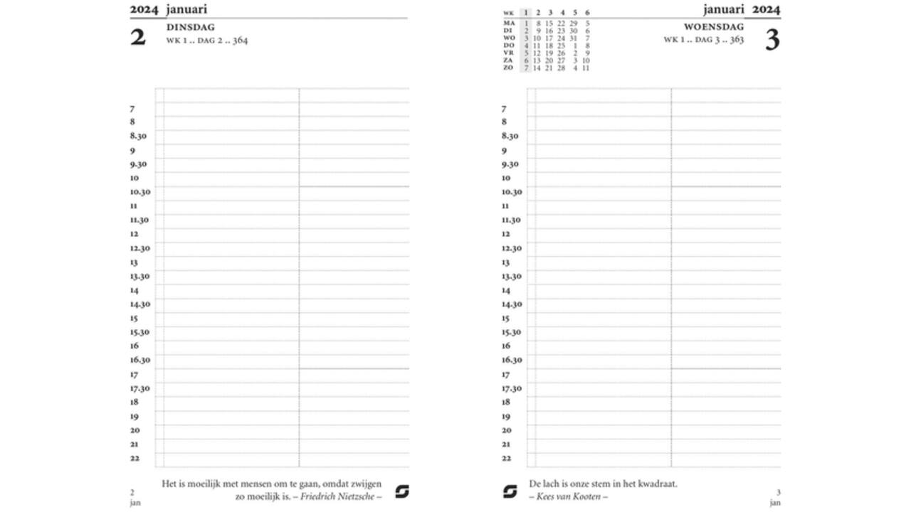 Agendavulling 2026 Succes Mini 1dag/1pagina