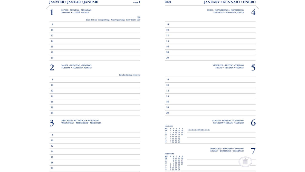 Agenda 2027 Ryam Memoplan 7 Nappa 7dagen/2pagina's assorti