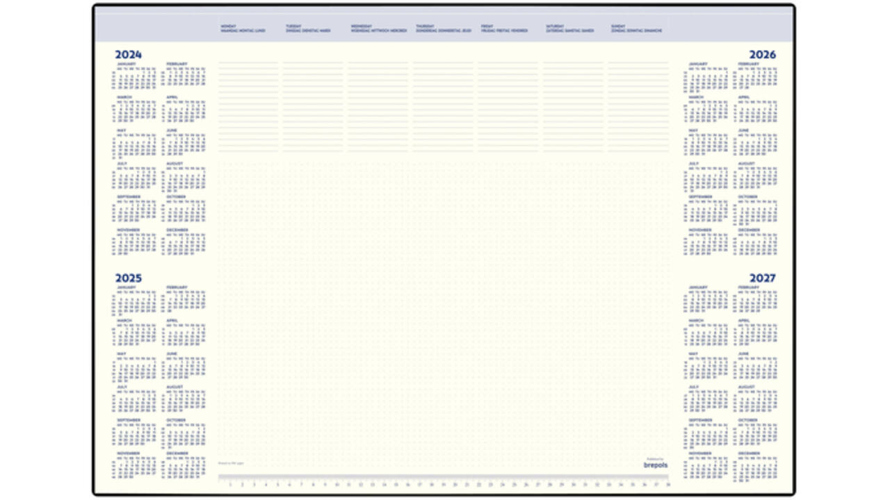 Onderlegblok 2025 Brepols Desk Mate 7dagen/1pagina 412x590x8mm 35vel in houder
