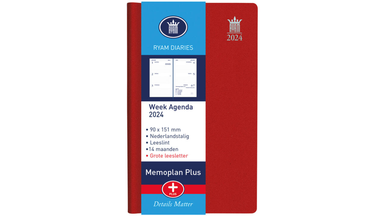 Agenda 2027 Ryam Memoplan 7 Plus Mundior 7dagen/2pagina's assorti