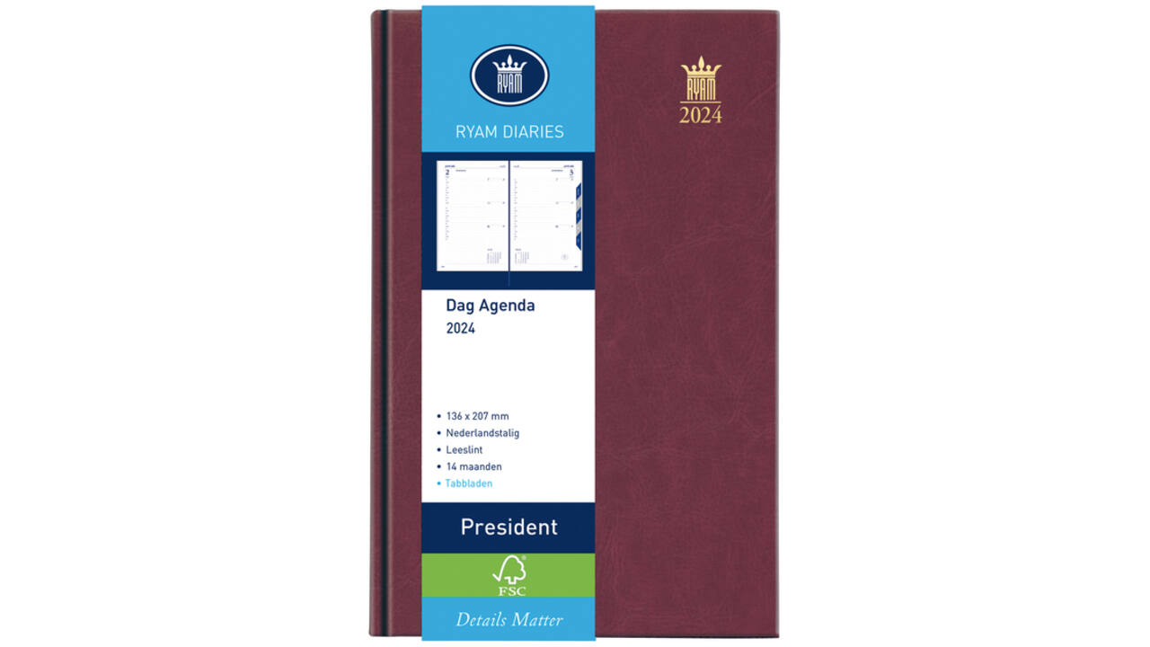 Agenda 2027 Ryam President 1dag/1pagina bordeaux