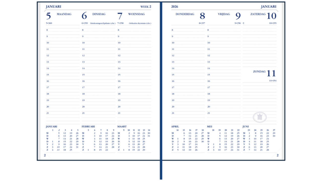 Agenda 2027 Ryam Weekplan Plus Mercury 7dagen/2pagina's rood
