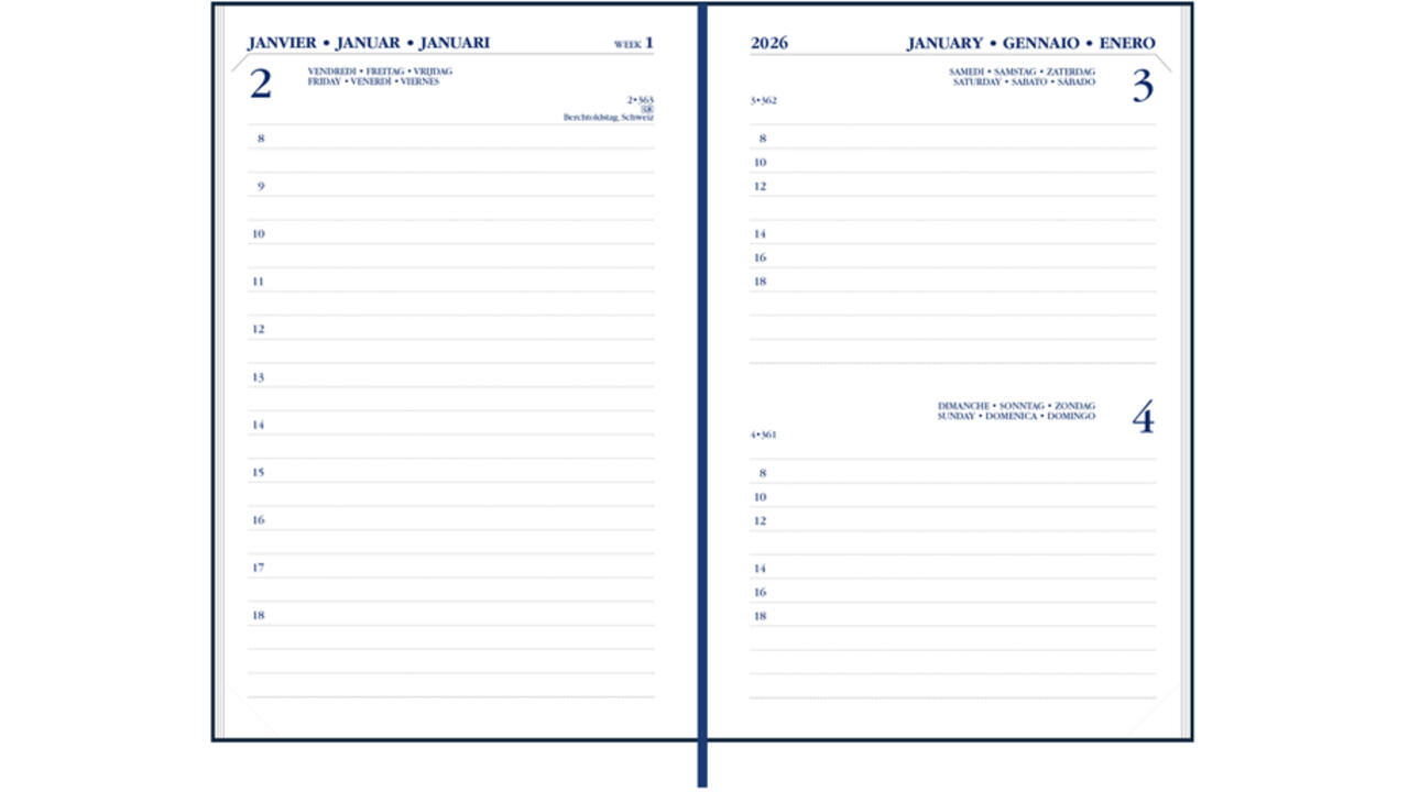 Agenda 2027 Ryam Memoplan 1 Mundior 1dag/1pagina zwart