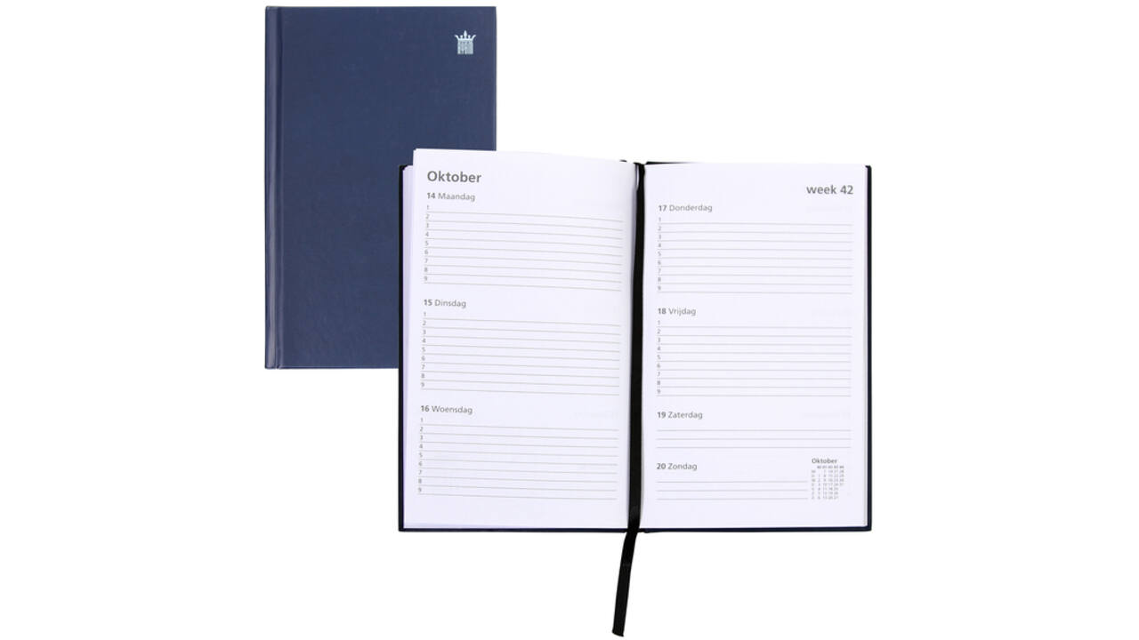 Schoolagenda 2025-2026 Ryam Studie Uni 7dagen/2pagina's donkerblauw