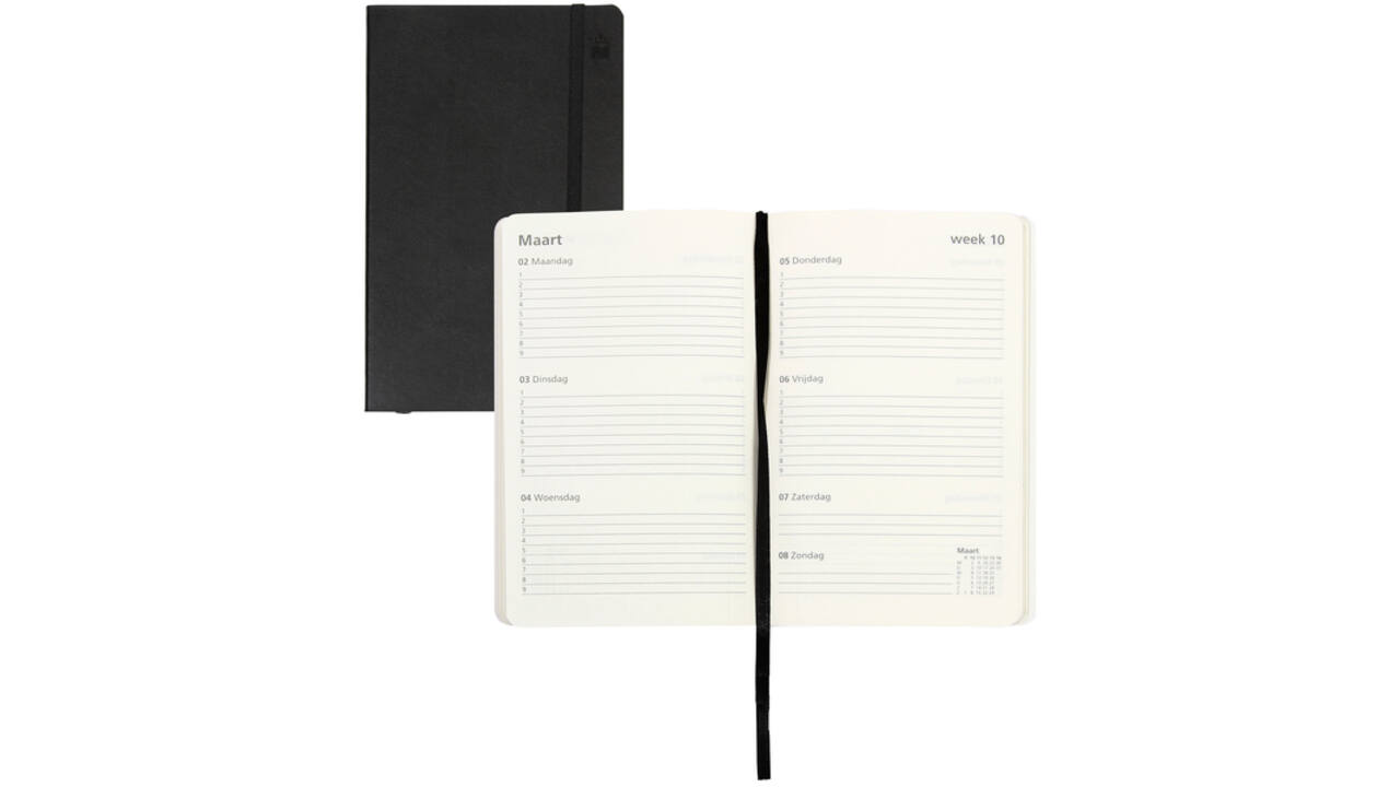 Schoolagenda 2024-2025 18mnd Ryam Studie 7dagen/2pagina's zwart