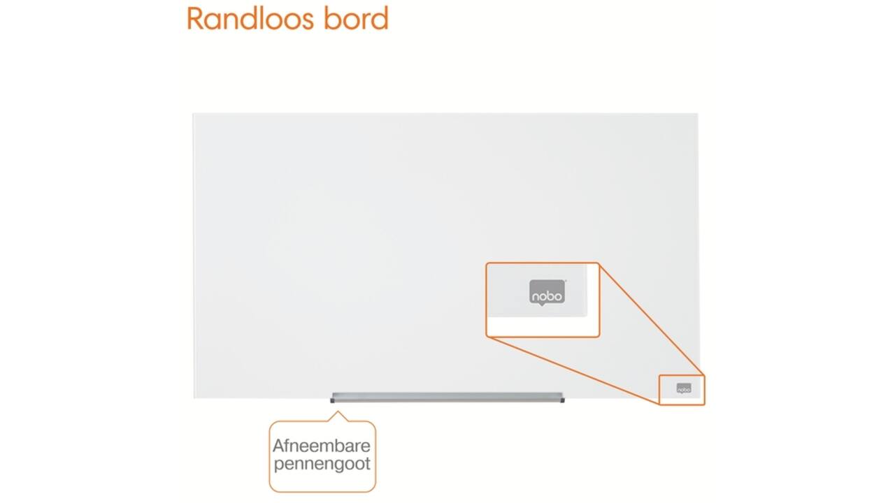 Glasbord Nobo Impression Pro 1260x711mm briljant wit