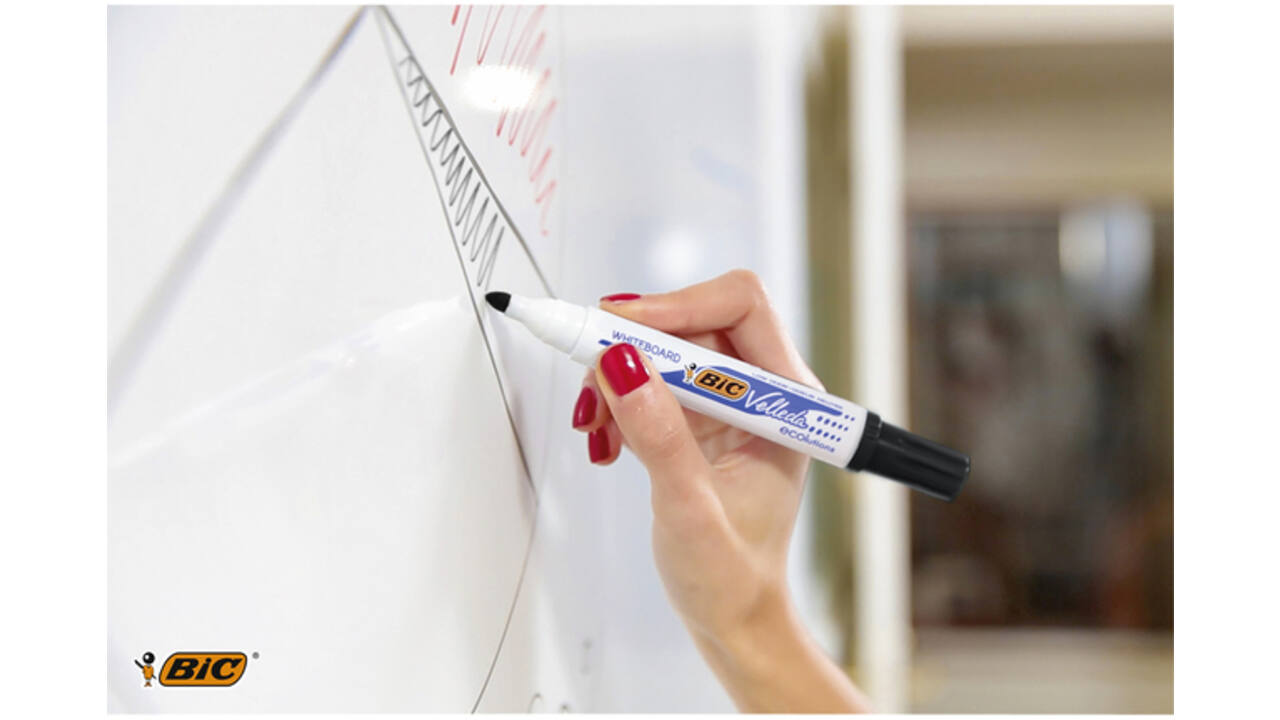 Viltstift Bic Velleda 1701 whiteboard rond large zwart