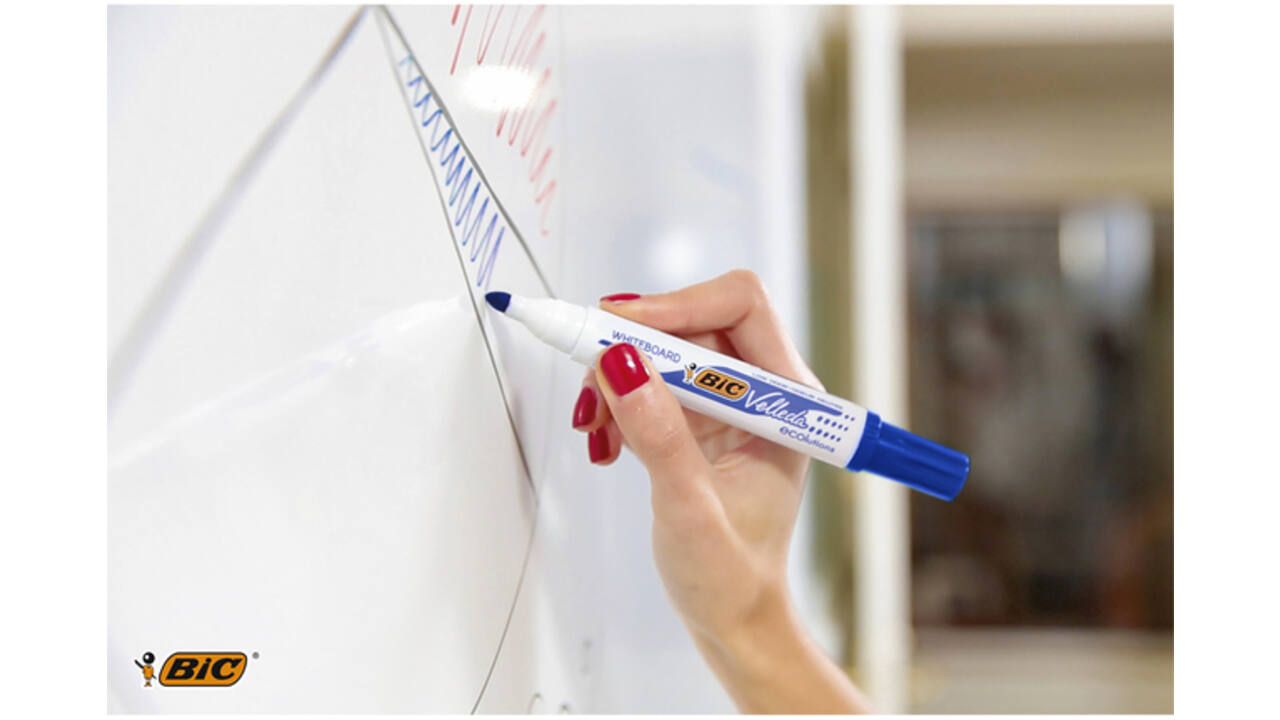 Viltstift Bic Velleda 1701 whiteboard rond large blauw