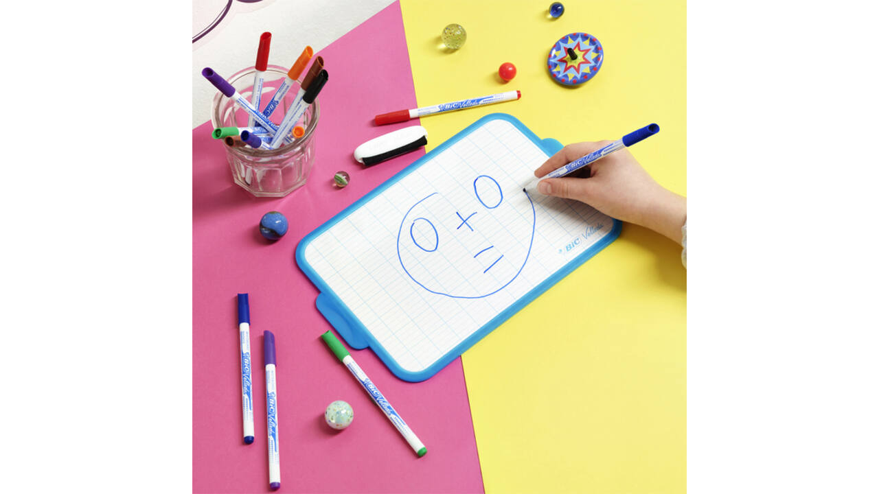 Viltstift Bic Velleda 1721 whiteboard rond fijn rood